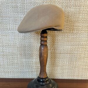 Camel Tan 100% Wool Ascot Rounded Cap  Country Gentlemen M